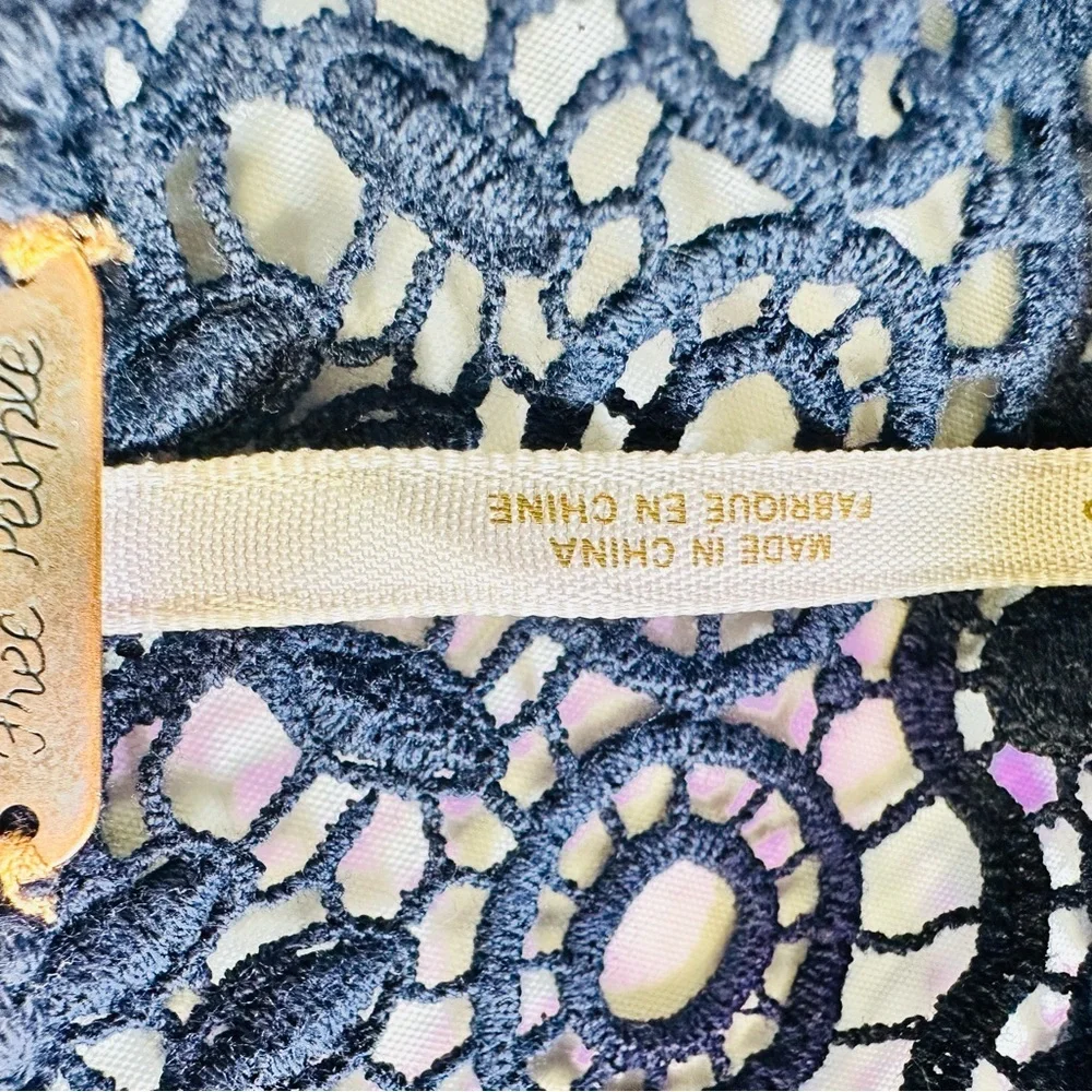 Free People Navy Marled Scoop Neck Sweater